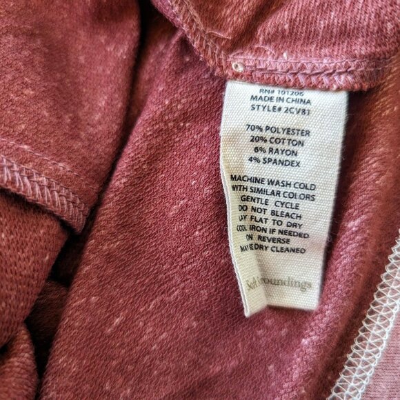 Soft Surroundings long sleeve Brinley brick colored cowl neck buttons tunic S - Picture 8 of 8